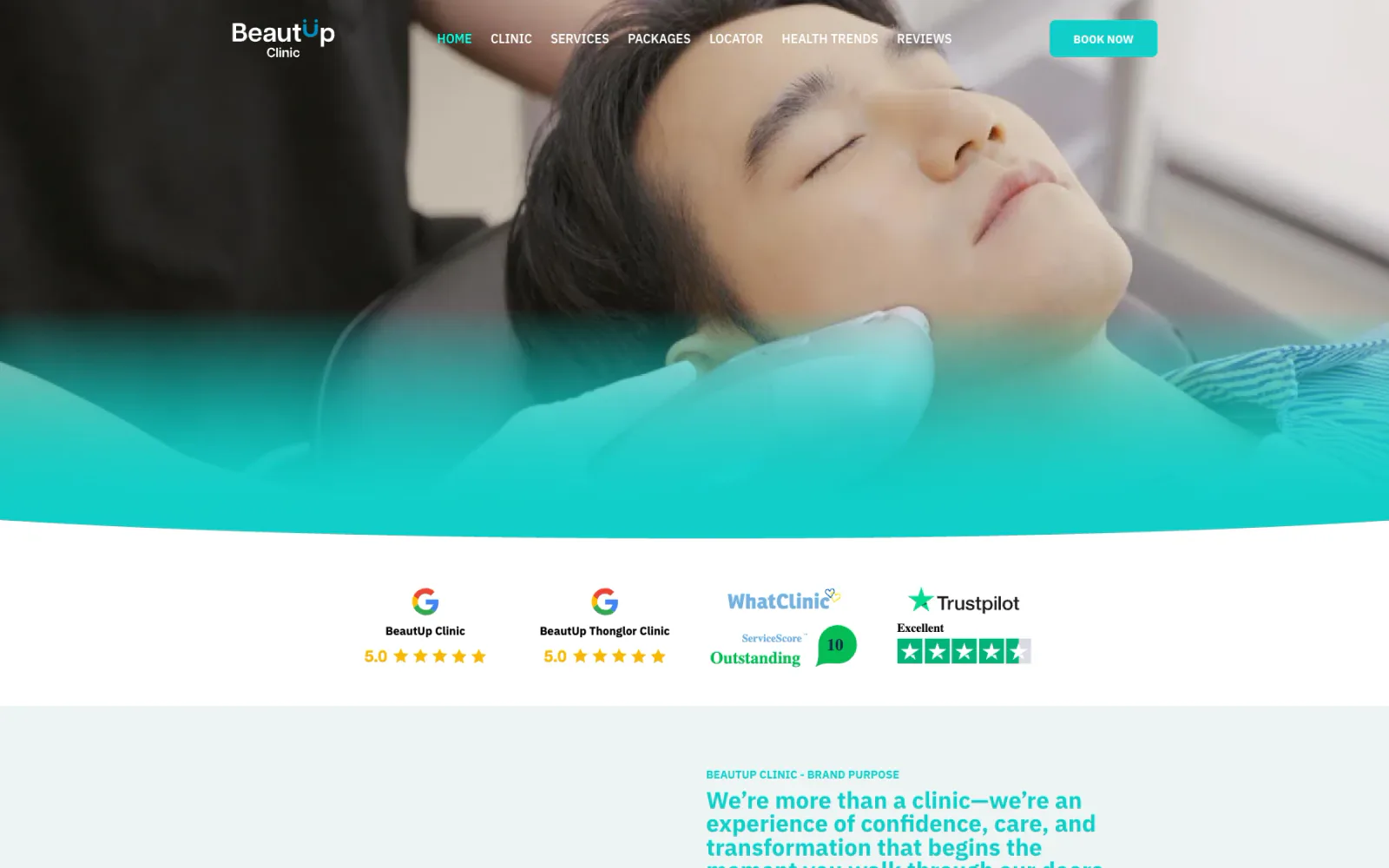 BeautUp Clinic website preview
